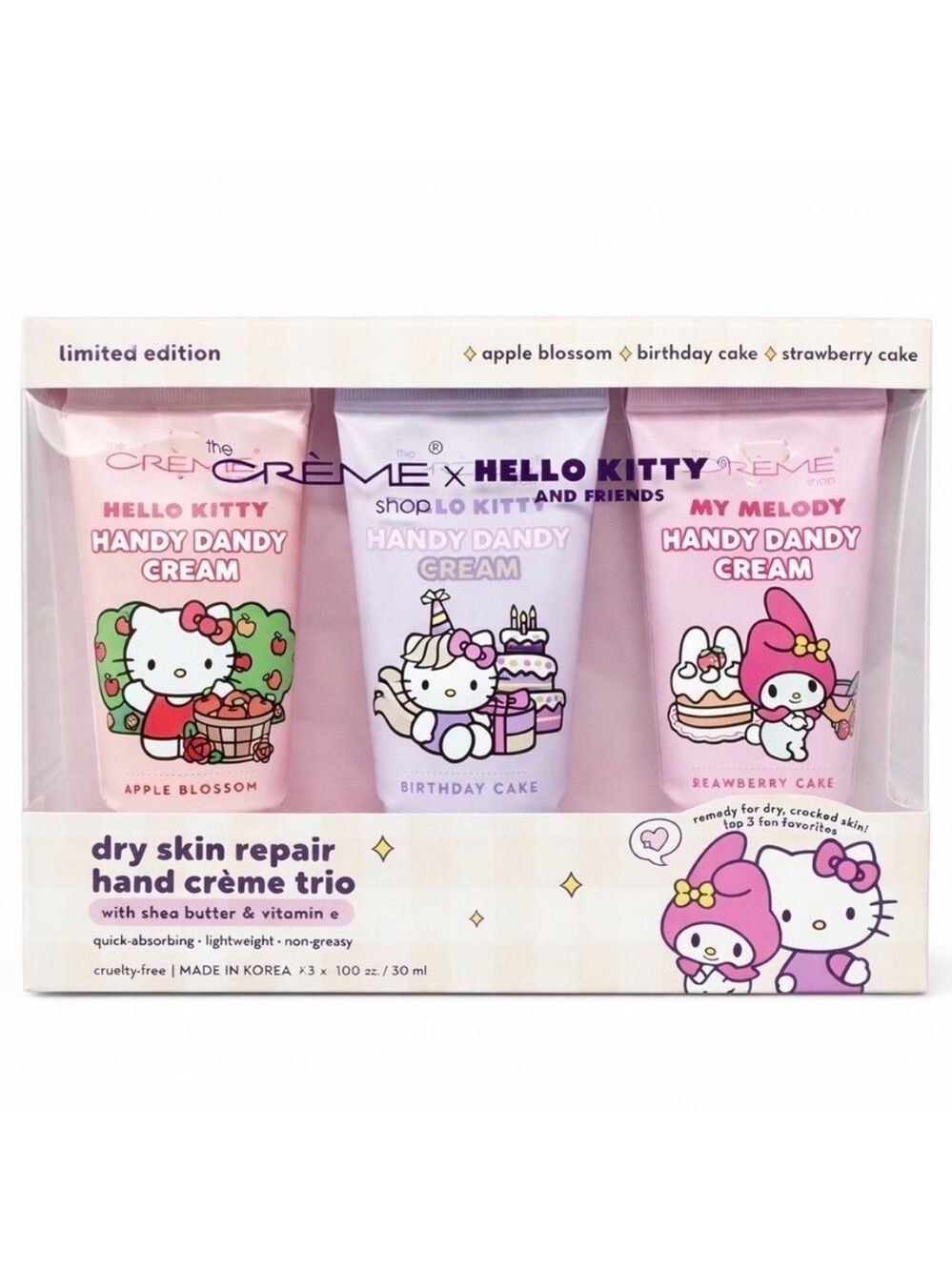 The Crème Shop x Hello Kitty Hand Cream Trio
